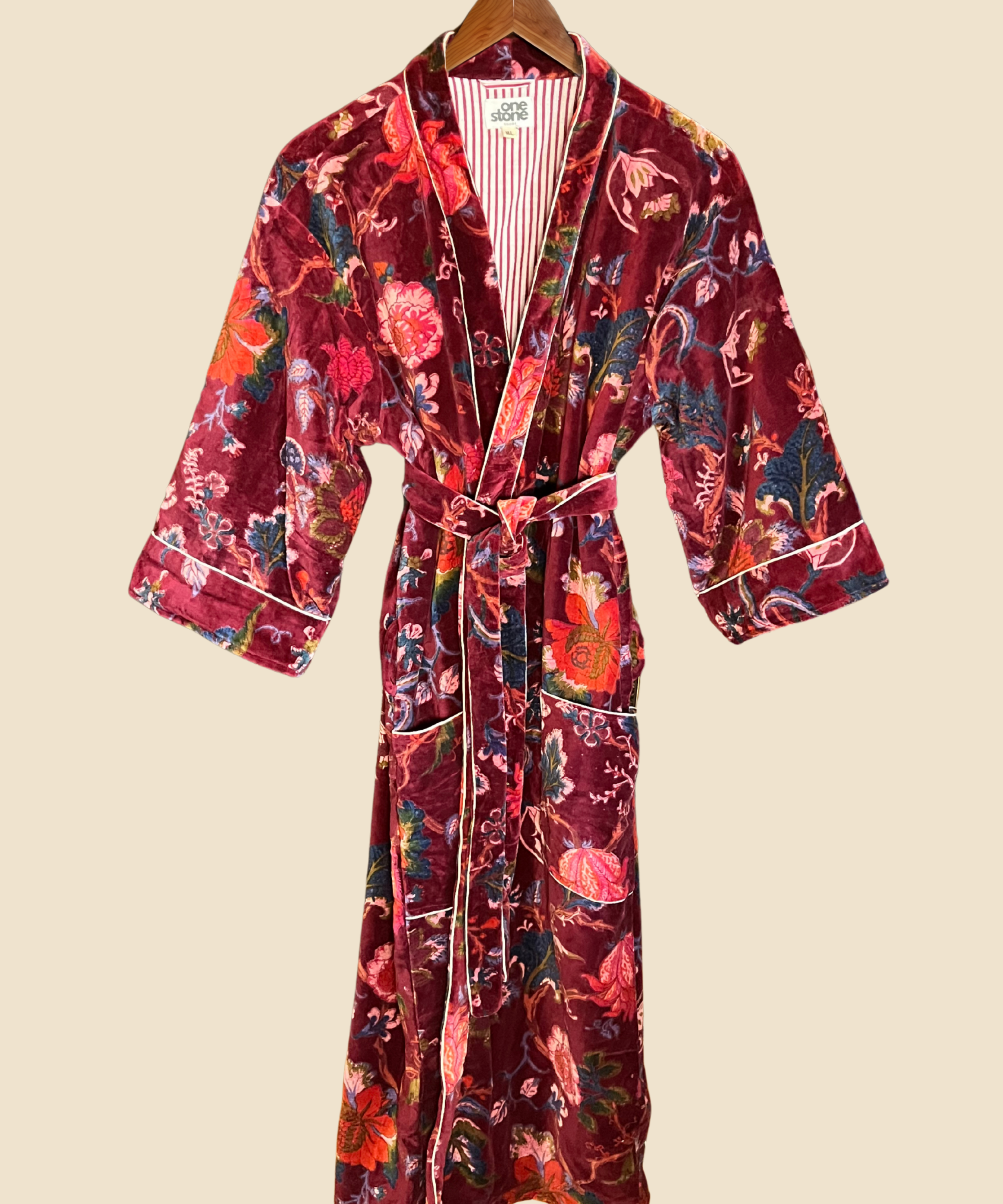 Trellis Velvet Bathrobe